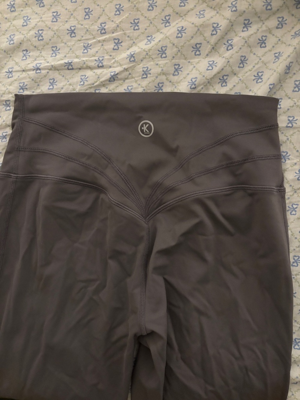 Grey High-Waist Leggings Kimith